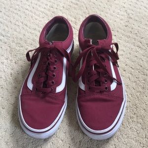 Maroon vans. women’s size 8.